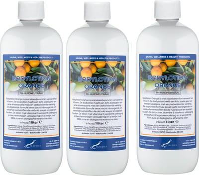 Bodylotion Orange 1 Liter - set van 3 stuks