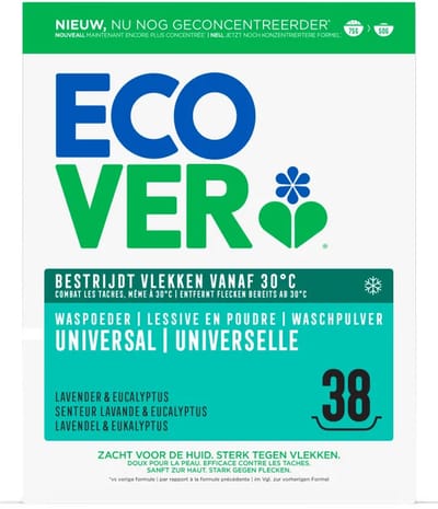 Ecover Waspoeder Universal 38 Wasbeurten - 1,9 kg