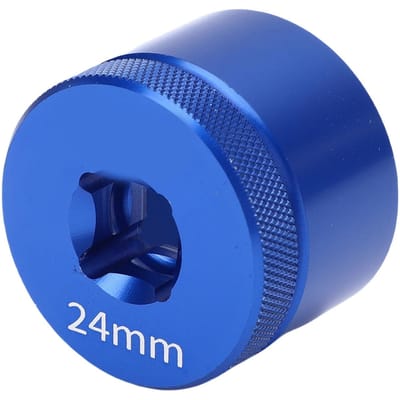 Fiets Voorvork Dop Dopsleutel Gereedschap 24mm Aluminiumlegering Zeskant Luchtveer Voorvork Lucht kamer Dop Dopsleutel Gereedschap voor Mountainbike blue