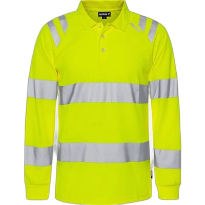 Fristads Hogezichtbaarheids poloshirt met lange mouw klasse 3 7864 GPST - Hi-Vis geel - XS
