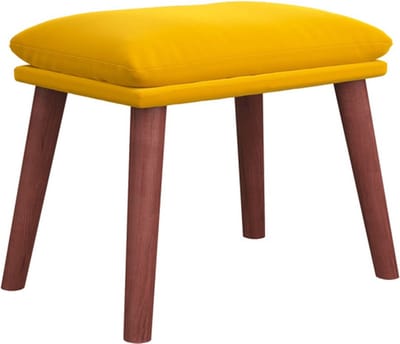 vidaXL - Voetenbank - 45x29,5x35 - cm - fluweel - mosterdgeel