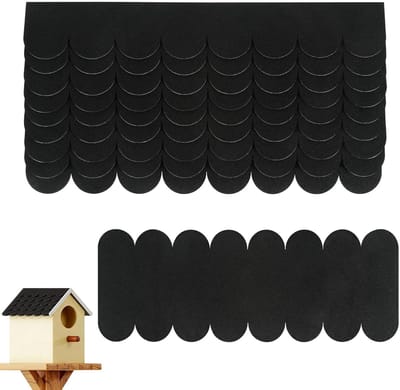 Dakvilt - Mini dakshingles - Vogelhuisjes bouwen - Zelfklevend en waterdicht - 22 stuks - Zwart