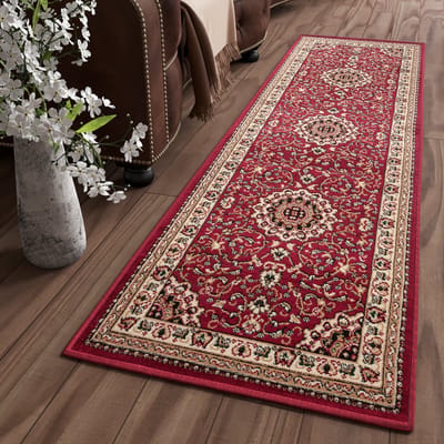 Tapiso Atlas Vloerkleed Rood Gangloper Loper Tapijt Maat- 70x200
