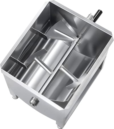 Handmatige Vleesmenger, 80 L Vleesverwerkingsapparatuur (Maximaal Mengen van 36,29 Kg Vlees), Roestvrijstalen Vleesmenger, Worstmenger met Reductiekast