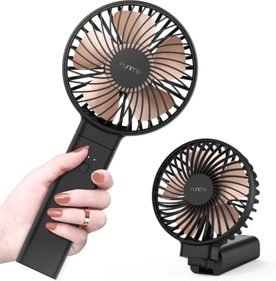 SnelShoppen - Draagbare Handventilator met Sterke Wind - 5000 mAh Batterij, 4 Snelheden, Stille Koeling, Opvouwbaar, 180 Graden Instelbaar, Ideaal voo