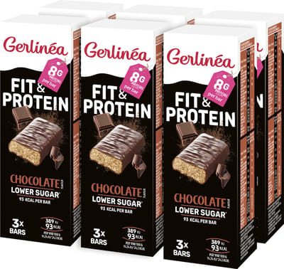 Gerlinea Fit&Protein - Eiwitrepen - Chocolade 6 x 81 g