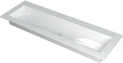 INK Kraft Wastafel Enkele Bak Zonder Kraangat - 1400x450x10 mm - Glans Wit