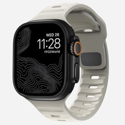 Stravo Outdoor Siliconen Sportbandje – Heavy Duty & Waterproof Horlogeband – Geschikt voor Apple Watch 42mm (Series 11/10), 41mm, 40mm, 38mm – Sterrenlicht