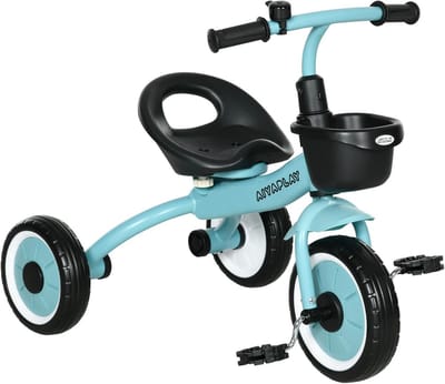 Driewieler voor Kinderen met Verstelbare Zitting en Fietsmand – Loopfiets Veilig tot 5 Jaar