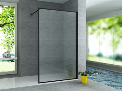 ALONI inloopdouchewand met mat zwart profiel – 80x200 cm – 8 mm veiligheidsglas