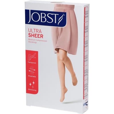 Jobst Ultrasheer Kniekous Klasse 1 AD Regular Softfit Natuur Medium Kousen