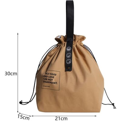 Canvas Lunchtas Bento Box Handtas Outdoor Draagbare Picknick Diner Container School Vershouden Voedselopslag Tote Accessoires geel