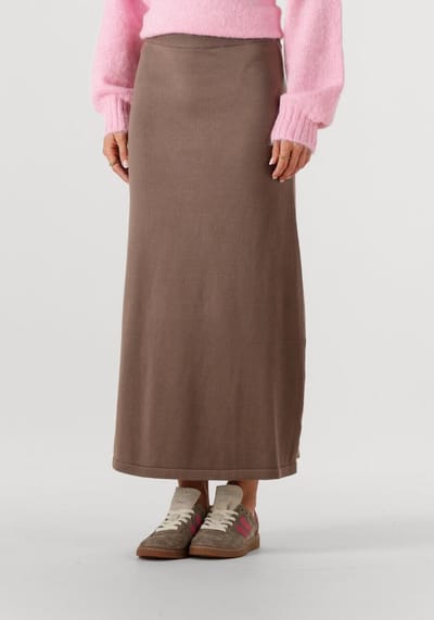 Ydence Knitted Skirt Elia Rokken Dames - Bruin - Maat XS