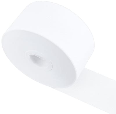 SnelShoppen - 50 m Witte Niet-Geweven Gordijnbanden 100 mm - Plooiband voor Gordijnen, DIY Ambachten, Woondecoratie, Sterk Polyester, Ideaal voor Fees