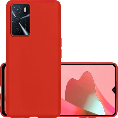 Hoesje - Geschikt voor OPPO A16s - Sterk & Shockproof - Hoes Cover - Siliconen Case - Rood