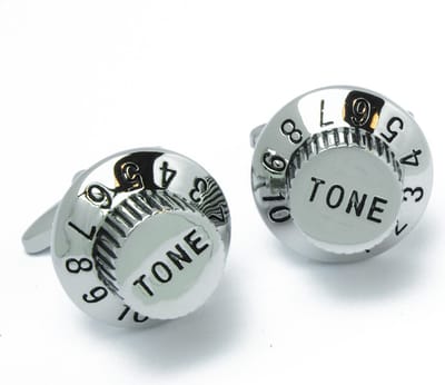 Manchetknopen - Volume en Tone Knop Zilverkleurig