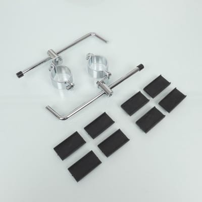 Kit fixation chromé pour bulle saut de vent Puig Roadster moto phare rond Neuf