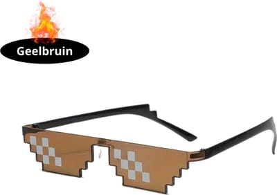 Bovista - Festival Bril - Rave - Space - Techno - Freaky Glasses - Heren - Dames - Zonnebril - Geelbruin