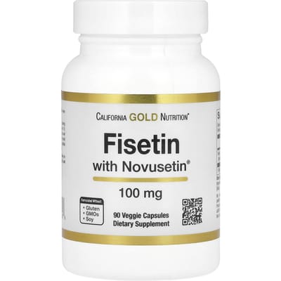 California Gold Nutrition, Fisetine met Novusetin, 100 mg, 90 Plantaardige Capsules
