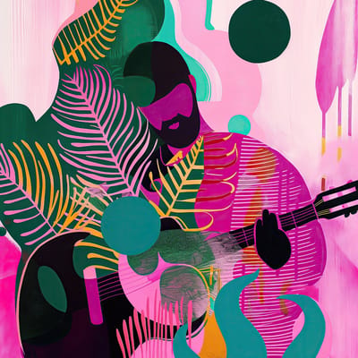 ABSTRACT GUITAR: plexiglas 60x80cm