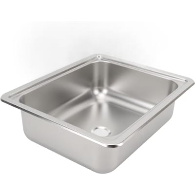 RV 304 Roestvrij Staal Spoelbak Polijst Vierkant Keuken Spoelbak Handwasbak met 40 mm Afvoeruitlaat voor Boot Caravan gray