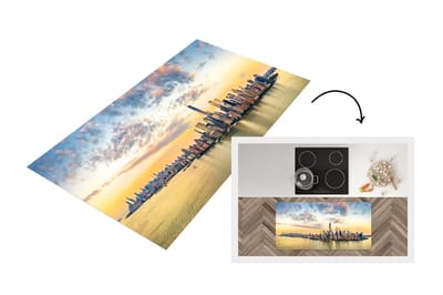 Keukenloper - Loper keuken - New York - Skyline - Zonsondergang - 120x60 cm - Keukenloper vinyl