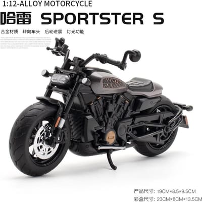 1:12 Harley Sportster S Motorfiets Hoge Simulatie Diecast Metaallegering Model Auto Geluid Licht Verzameling Kinder Speelgoed Cadeaus M41