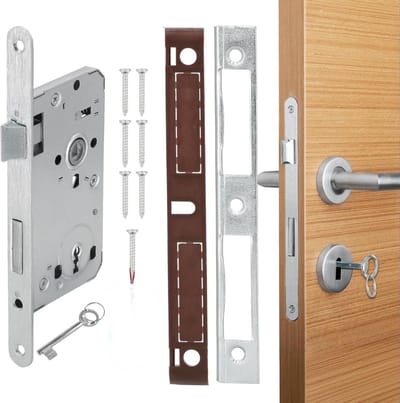 REN® Deurslot Buitendeur - Deurslot - Deurslot Binnendeur - Insteekslot 72/55 mm DIN links - Zilver - 24cm x 9cm x 2cm