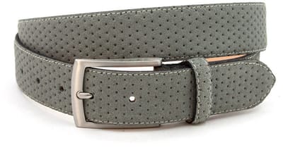 Grijze pantalon heren riem - 3.5 cm breed - Suède - Suède riem - Verstelbaar - Maat 90