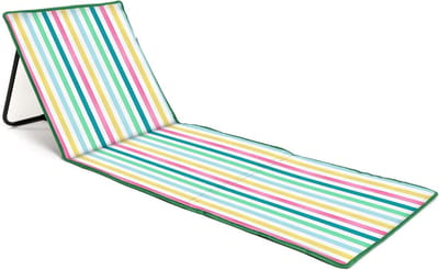 Thijox - Opvouwbare Lichtgewicht Strandzonemat met Rugleuning, Draagbare Zonnebadfauteuil voor Strand, Tuin, Camping en Zwembad, Inclusief Zak voor Wa