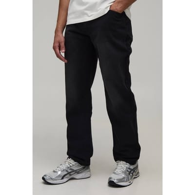 Essential Straight Leg Rigid Jeans | Washed Black | Size 62R