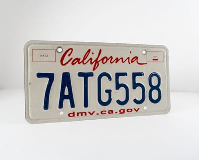 Mancave Decoratie - USA Kentekenplaat - California - 100% Authentiek - Mancave Wandbord