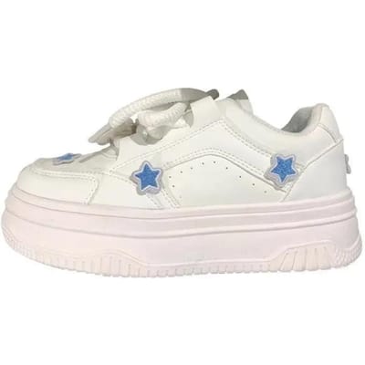 Dames Platform Sneakers Trend Koreaanse Witte Schoenen Lente Zomer Gevulkaniseerde Casual Schoenen voor Dames Skateboard Tennis Sportschoenen 39 wit