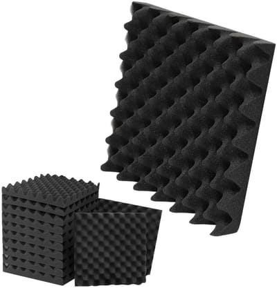 Dailygoods- Akoestische Panelen Zelfklevend - Geluidsisolatie - Akoestische Wanddecoratie - Akoestisch Schuim - 12 Stuks - 30 x 30 cm - Geluidsabsorberende Platen