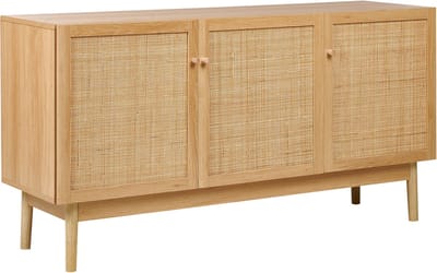 NIVO - Dressoir - Lichtbruin - 3 deuren - Hout/Rotan