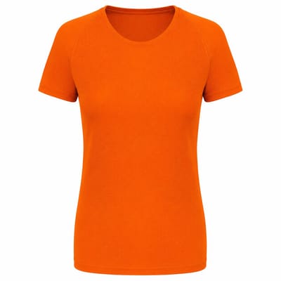 T-shirt Dames – Oranje – Sportshirt – Korte Mouw – Casual Fitness Shirt – Koningsdag / Festival - S