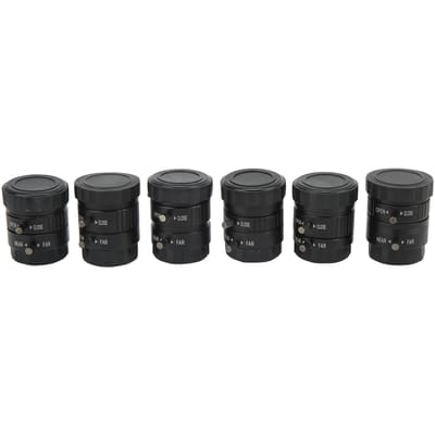 6 stuks CS Mount Lens Kit 4mm tot 25mm Brandpuntsafstand 3MP Handmatig Diafragma voor Digitale Camera black