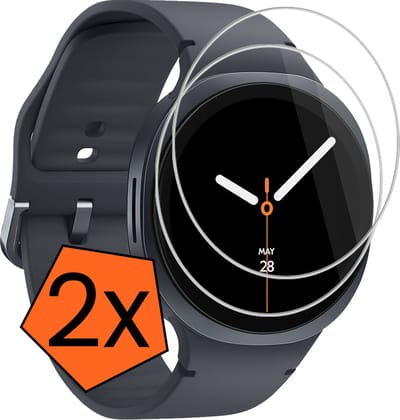 Screenprotector - 2 Stuks - Geschikt voor Samsung Galaxy Watch 8 (40 mm) - Sterk & Shockproof - Tempered Glass - Gehard Glas - Beschermglas Screen - Bescherm Protector - Cover voor Smartwatch