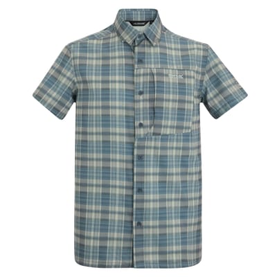 Regatta Heren Geruit Insectenwerend Reisshirt met Korte Mouwen (China Blauw)