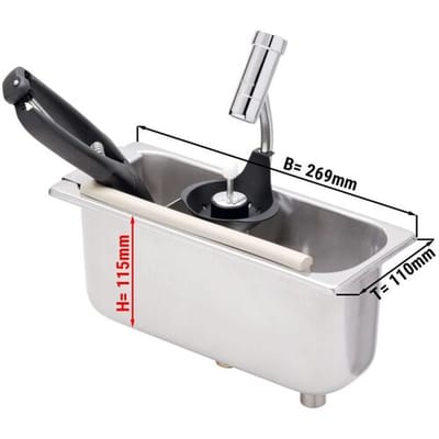 GGM Gastro Eisportioniererdusche mit Portioniererdusche & integr. Wasserstrahl-Regler Zilver