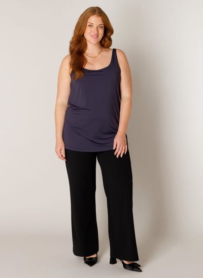 BASE LEVEL CURVY Yanne Tops - Dark Blue - maat 3(52)