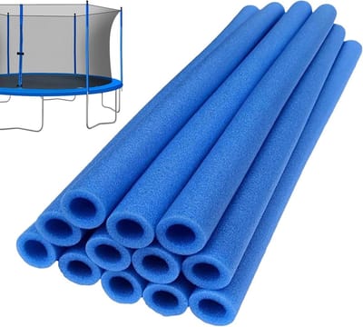 Trampoline Paalhoezen - Veiligheidsschuim Trampoline - Trampoline Veiligheid - Waterdichte Bescherming - 12 stuks 40 cm - Blauw