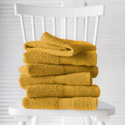 De Witte Lietaer Gastendoekjes Helene Golden Yellow 30 x 50 cm - 6 stuks - Katoen