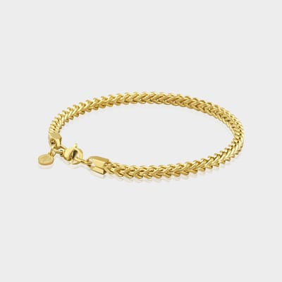 Franco Armband 3 mm - Gouden Schakelarmband - 19 cm lang - Armband Heren - Olympus Jewelry