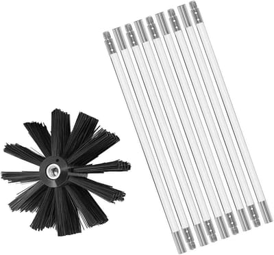 Schoorsteenvegerset - Droger ventilatie reiniger - Schoorsteen reinigen - Roterend systeem - 9 stangen 610mm - Niet gespecificeerd