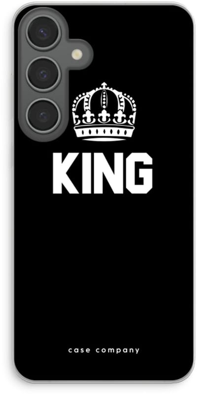 Case Company® - Hoesje geschikt voor Samsung Galaxy S24 Plus hoesje - King zwart - Soft Cover Telefoonhoesje - Bescherming aan alle Kanten en Schermrand