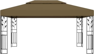Outdoor Paviljoen - Feest Tent - Buitenfeest Organiseren - Stalen Frame - 3 x 4 Meter - Taupe