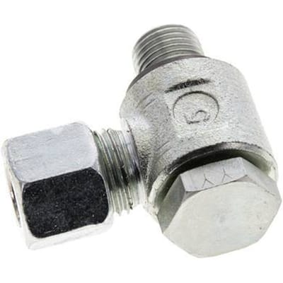 10L & G1/4'' Verzinkt Stalen Swivel Joint Snijringkoppeling Buitendraad 315bar NBR O-ring Draaibaar ISO 8434-1