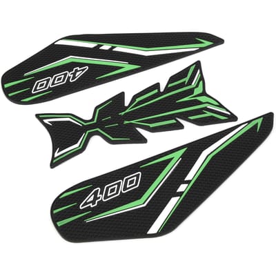 3 stuks Gas Brandstoftank Sticker Beschermer Anti-slip Beschermingspad Geschikt voor Kawasaki Z400 NINJA 400Groen black