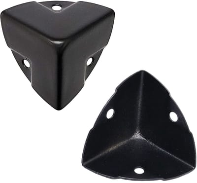 Allecto - Hoekbeschermers - Decoratieve Beugels voor Houten Koffers - Zwart - Voor Meubels - Bescherming en Decoratie - Voor Meubelstukken - Voor H...